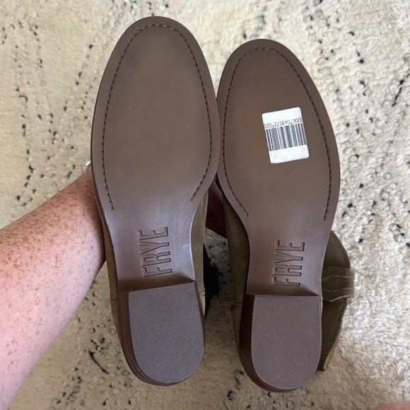 Frye Women's Suede Ankle Booties — Olive Brown - Picture 4 of 8